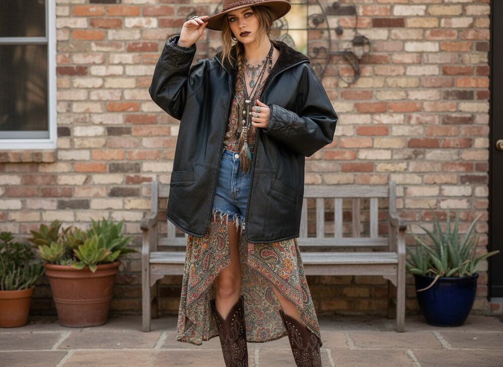 Vintage Gantos Reversible Jacket – Leather & Faux Fur